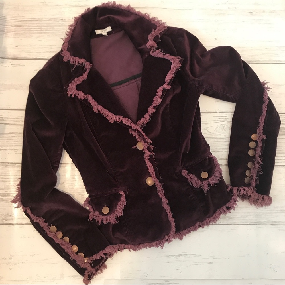 Cache Velvet Vintage Fring Military Style